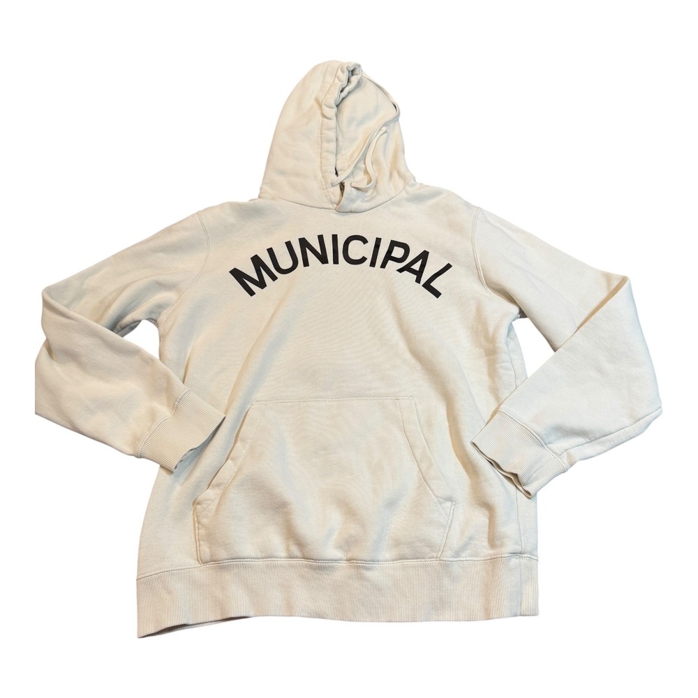 MUNICIPAL Sport Utility Gear Mens Beige Pullover Hoodie Sweatshirt